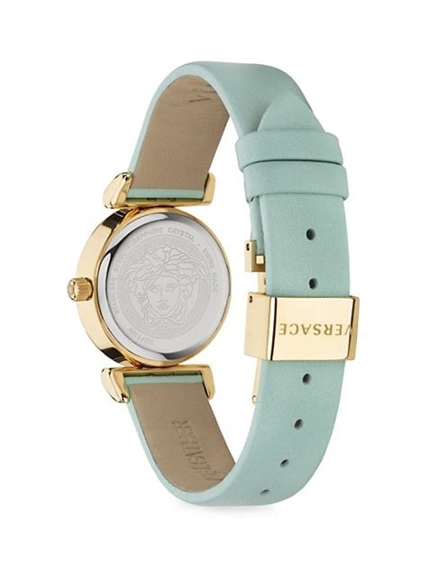 versace mini vanity watch|Mini Vanity Goldtone Stainless Steel & Leather.